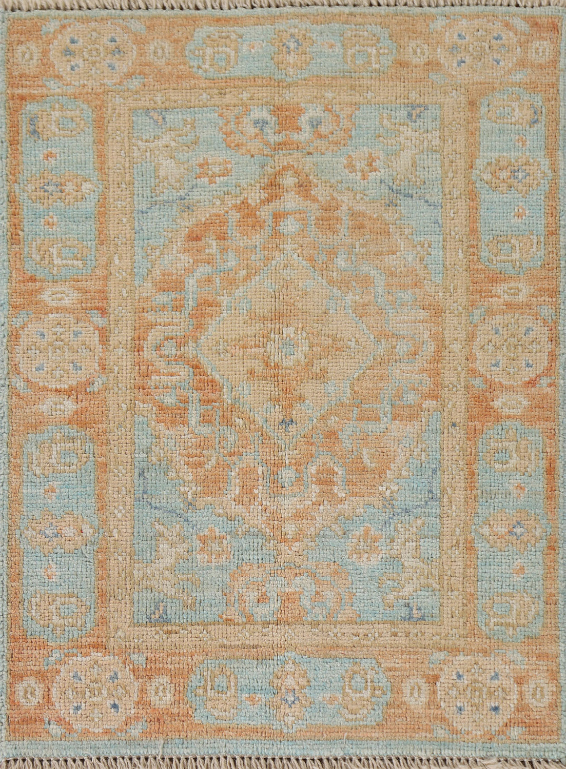 Handmade Oushak Vegetable Dye Accent Rug 2x3