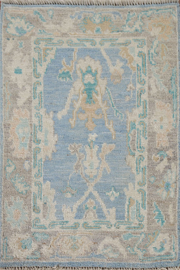 Handmade Oushak Vegetable Dye Accent Rug 2x3