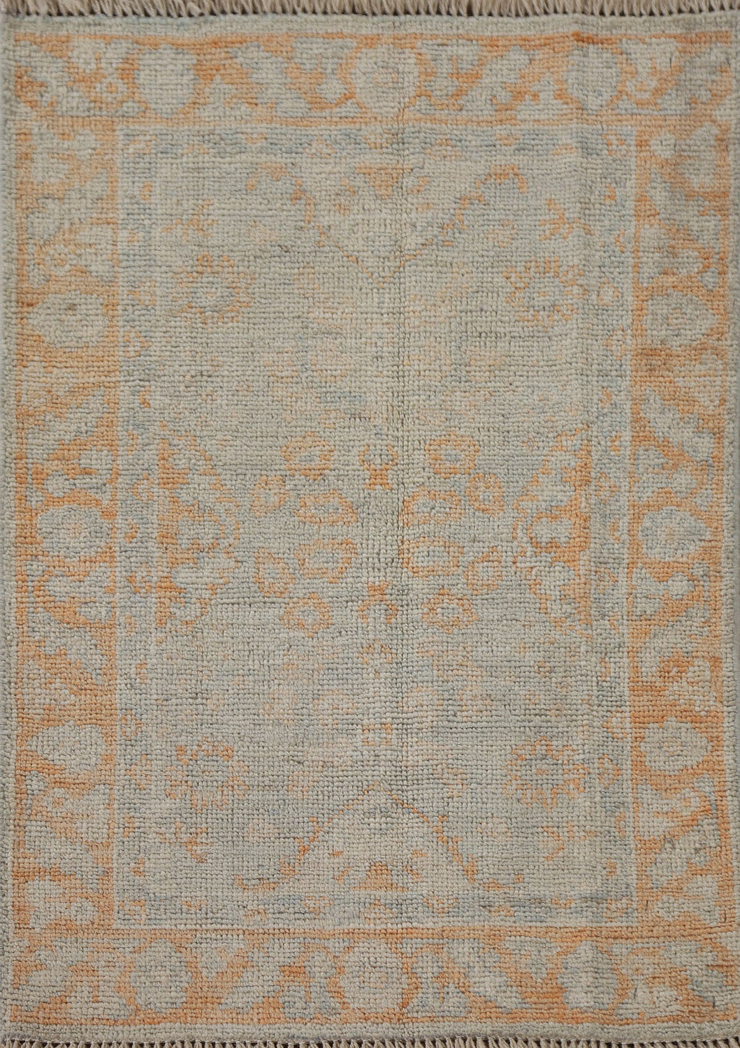 Turkish Muted Oushak Vegetable Dye Accent Rug 2x3