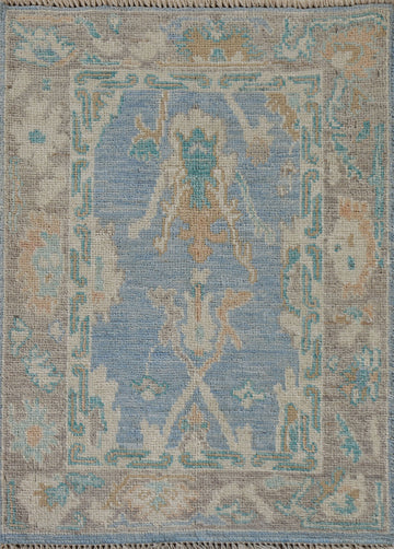 Vegetable Dye Oushak Oriental Accent Rug 2x3