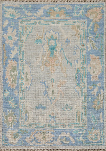 Vegetable Dye Oushak Oriental Accent Rug 2x3