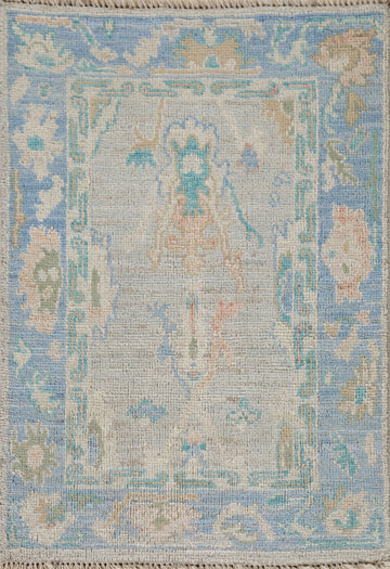 Handmade Oushak Vegetable Dye Rug 2x3