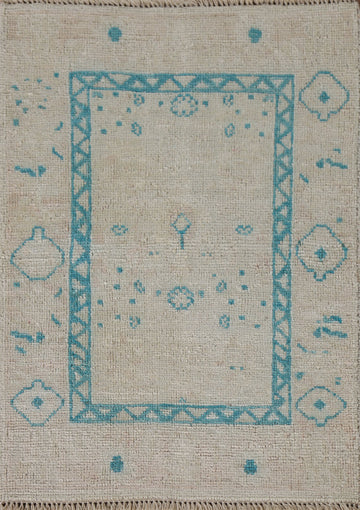 Handmade Oushak Vegetable Dye Rug 2x3