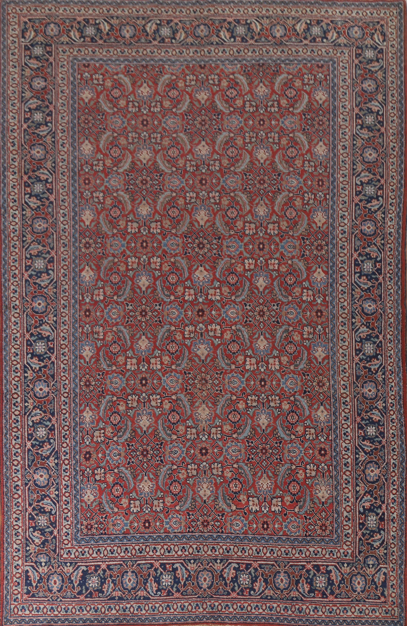 Antique Vegetable Dye Tabriz Persian Area Rug 7x11