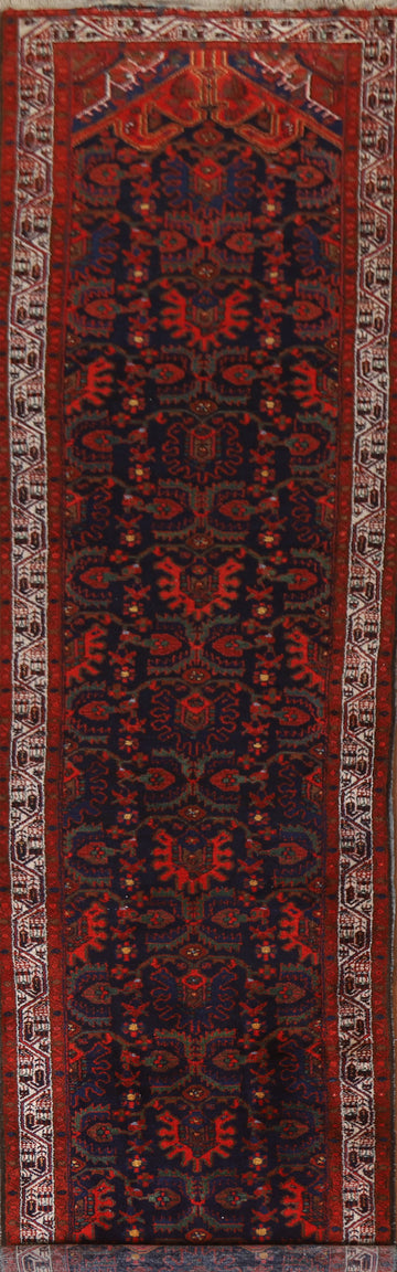 Antique Vegetable Dye Bakhtiari Persian Runner Rug 3x16