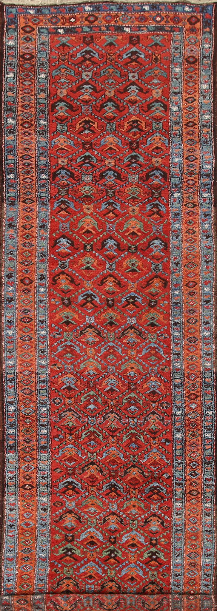 Antique Heriz Bakhshayesh Vegetable Dye Persian Rug 3x14