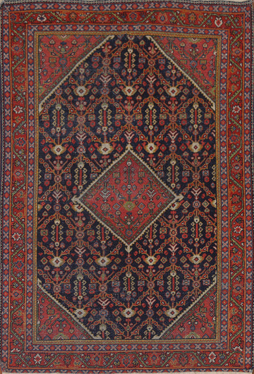 Antique Vegetable Dye Mahal Persian Rug 4x7