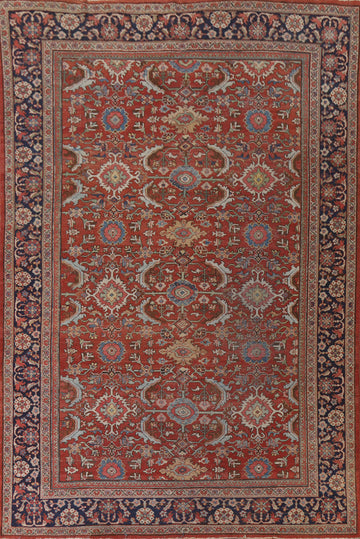 Pre-1900 Vegetable Dye Mahal Persian Area Rug 8x11