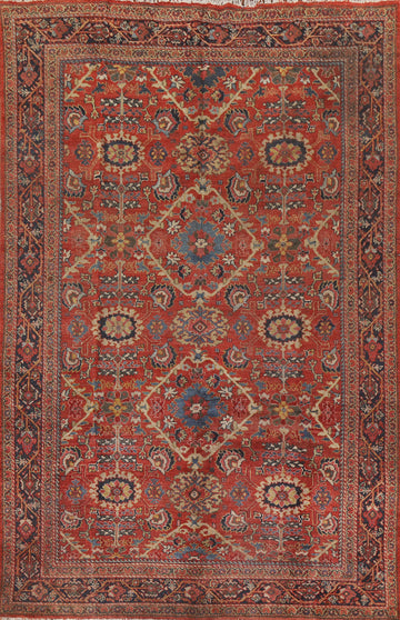 Antique Vegetable Dye Mahal Persian Area Rug 7x11