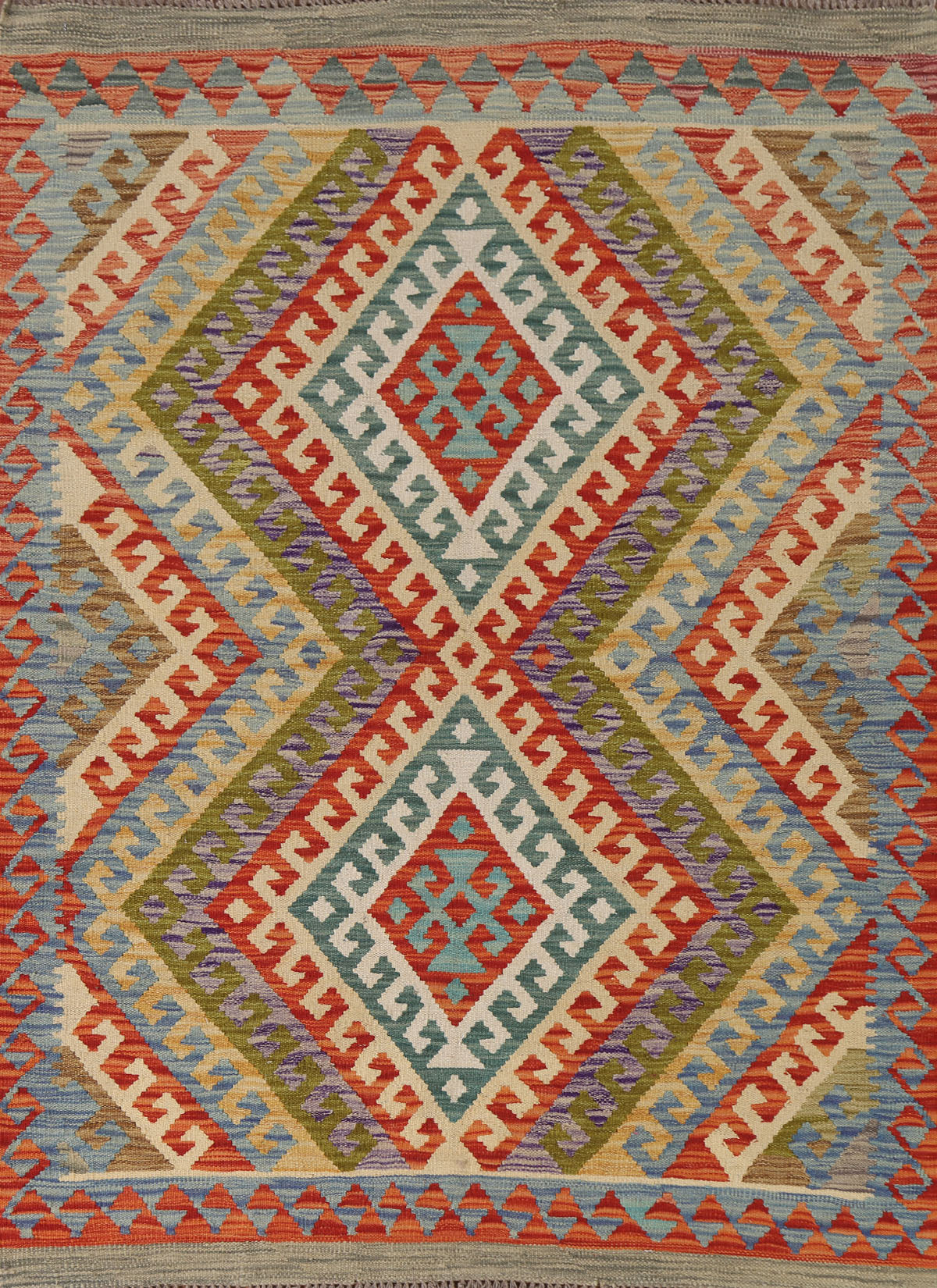 South Western Kilim Oriental Accent Rug 4x6