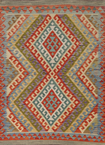 South Western Kilim Oriental Accent Rug 4x6