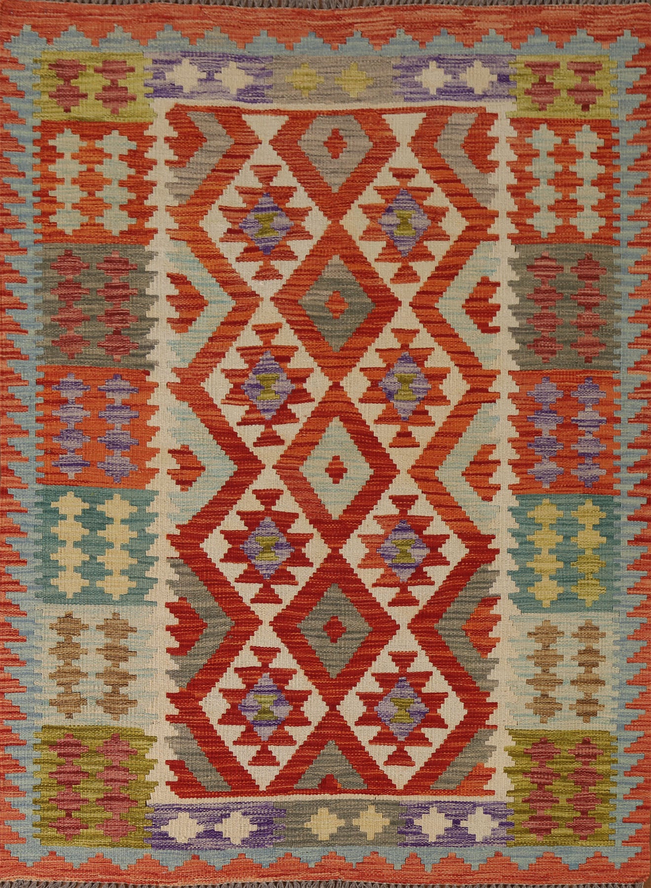 South Western Kilim Oriental Accent Rug 4x6