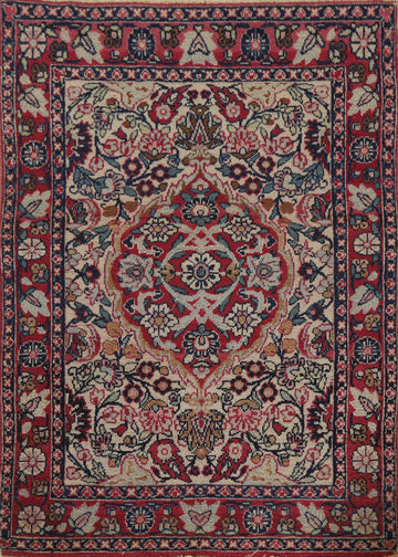 Pre-1900 Vegetable Dye Kerman Lavar Persian Rug 2x3