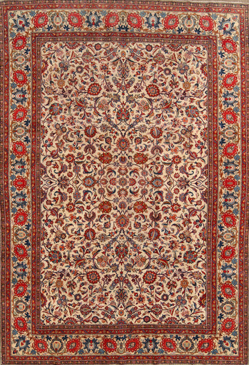 Floral 8x11 Kashan Persian Area Rug