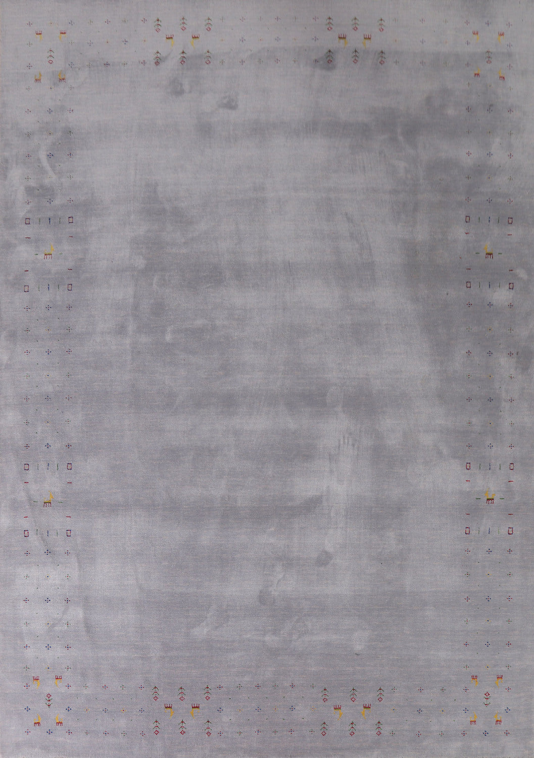 Silver Gray Gabbeh Living Room Area Rug 9x12