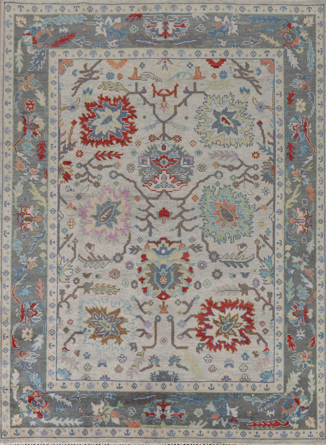 All-Over Floral Oushak Oriental Area Rug 8x10