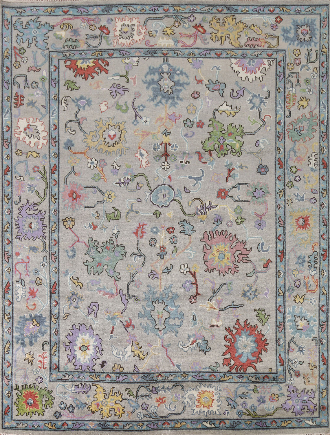 All-Over Oushak Living Room Area Rug 8x10