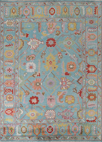 All-Over Floral Oushak Living Room Area Rug 8x10