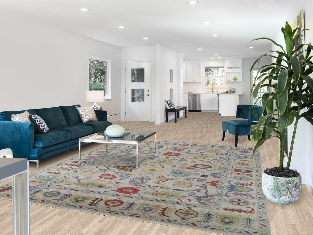 All-Over Floral Oushak Oriental Area Rug 8x10