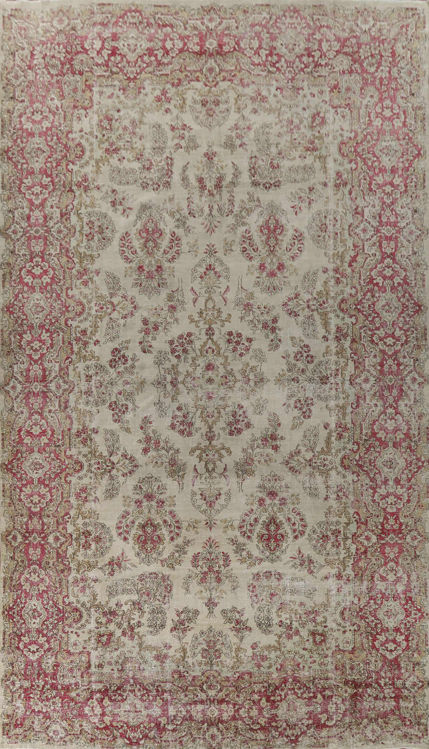 Pre-1900 Vegetable Dye Kerman Lavar Large Persian Rug 10x18