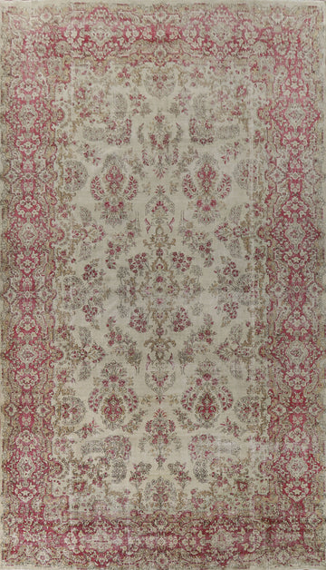 Pre-1900 Vegetable Dye Kerman Lavar Large Persian Rug 10x18