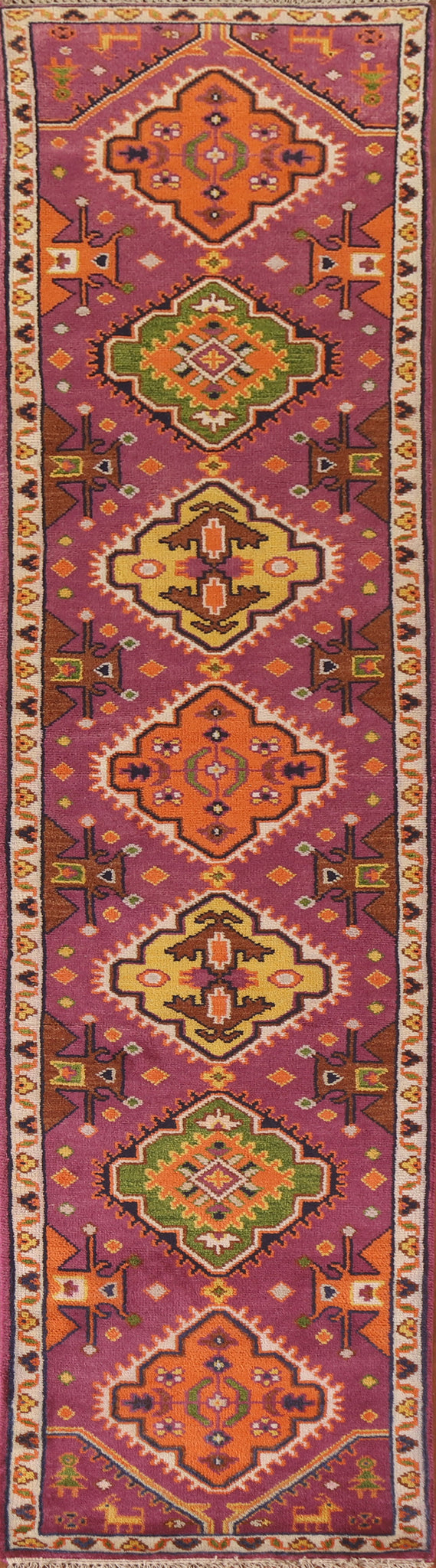 Geometric Heriz Serapi Oriental Runner Rug 3x12