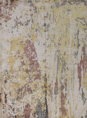 All-Over Handmade Abstract Rug 5x7