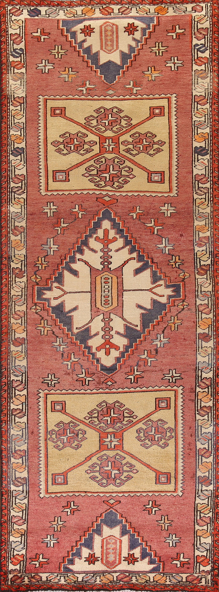 Geometric Ardebil Persian Runner Rug 3x9