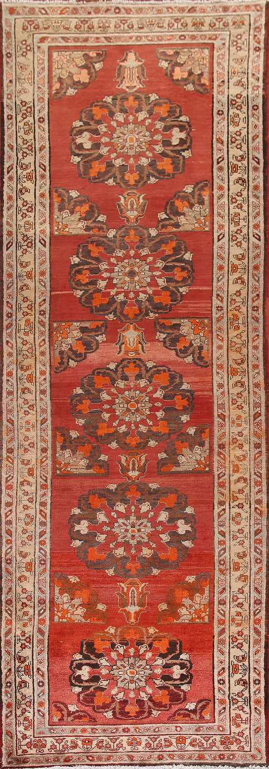 Vintage Tabriz Persian Runner Rug 4x12