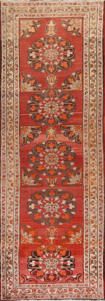 Vintage Tabriz Persian Runner Rug 4x12