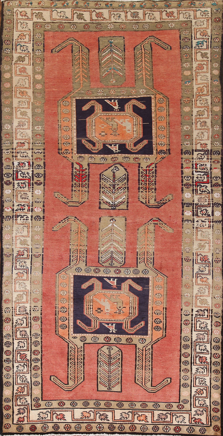 Vintage Wool Ardebil Persian Rug 5x10