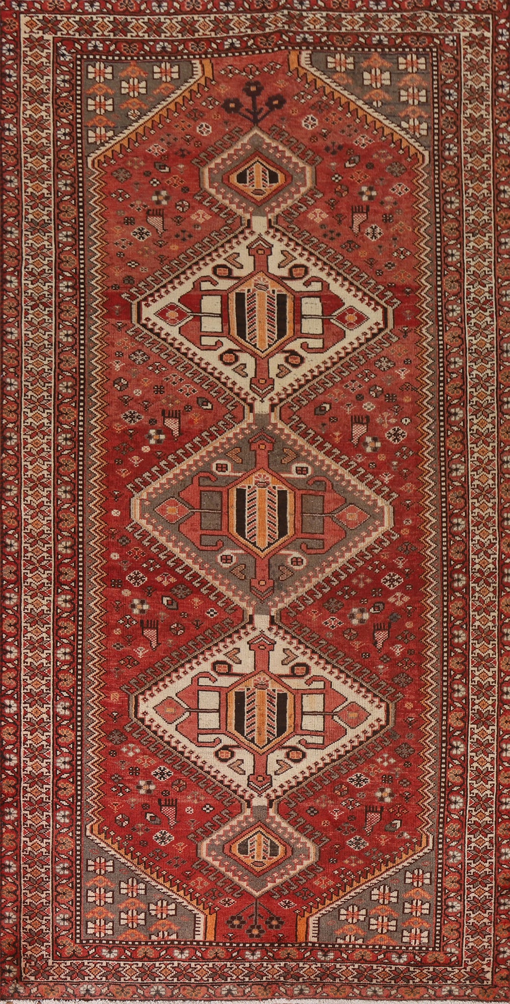 Tribal Geometric Bakhtiari Persian Area Rug 5x10