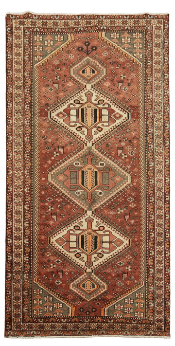 Tribal Geometric Bakhtiari Persian Area Rug 5x10