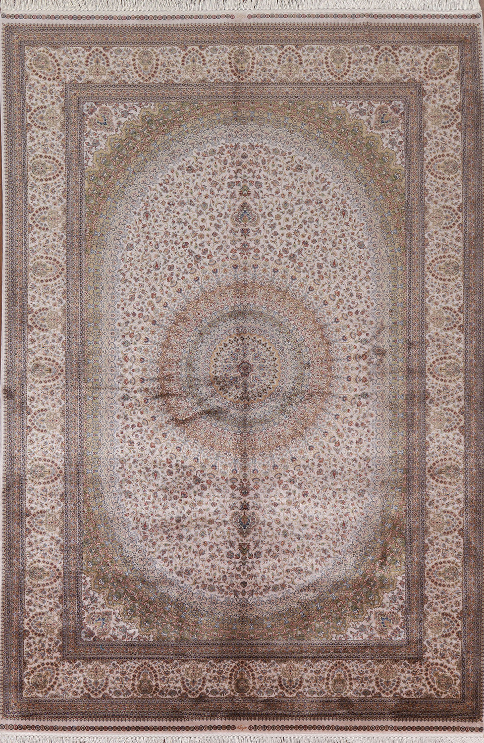Traditional Qum Turkish Area Rug 7x10
