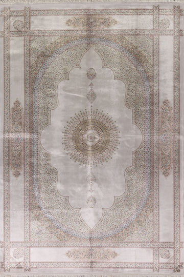 Traditional Qum Turkish Area Rug 6x9