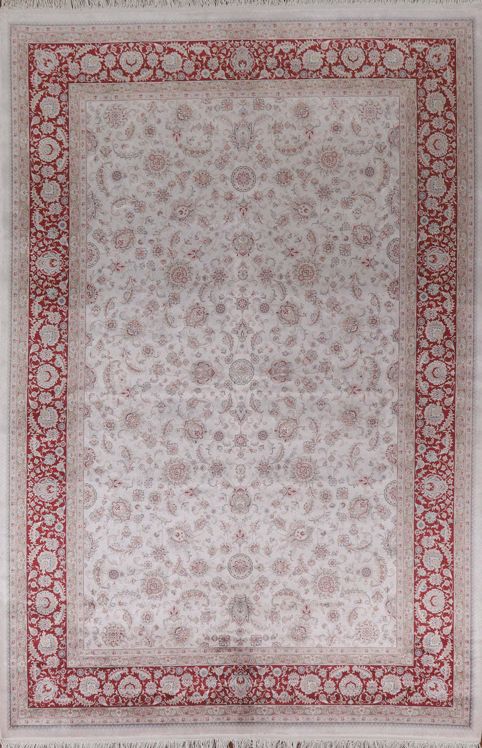 All-Over Floral Tabriz Living Room Area Rug 6x10