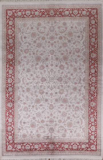All-Over Floral Tabriz Living Room Area Rug 6x10