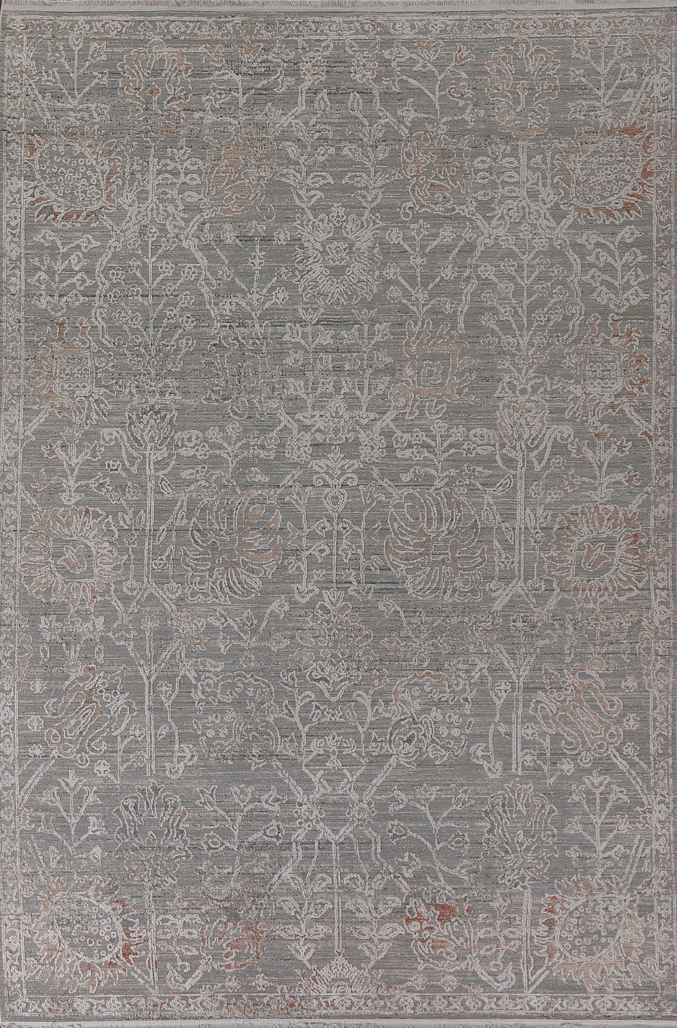 Carved Floral Tabriz Living Room Area Rug 6x9