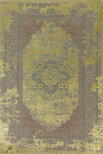 Traditional Turkish Heriz Carved Area Rug 6x9