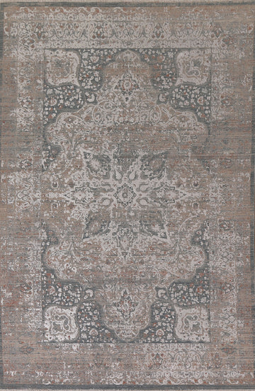 Traditional Tabriz Carved Area Rug 6x9