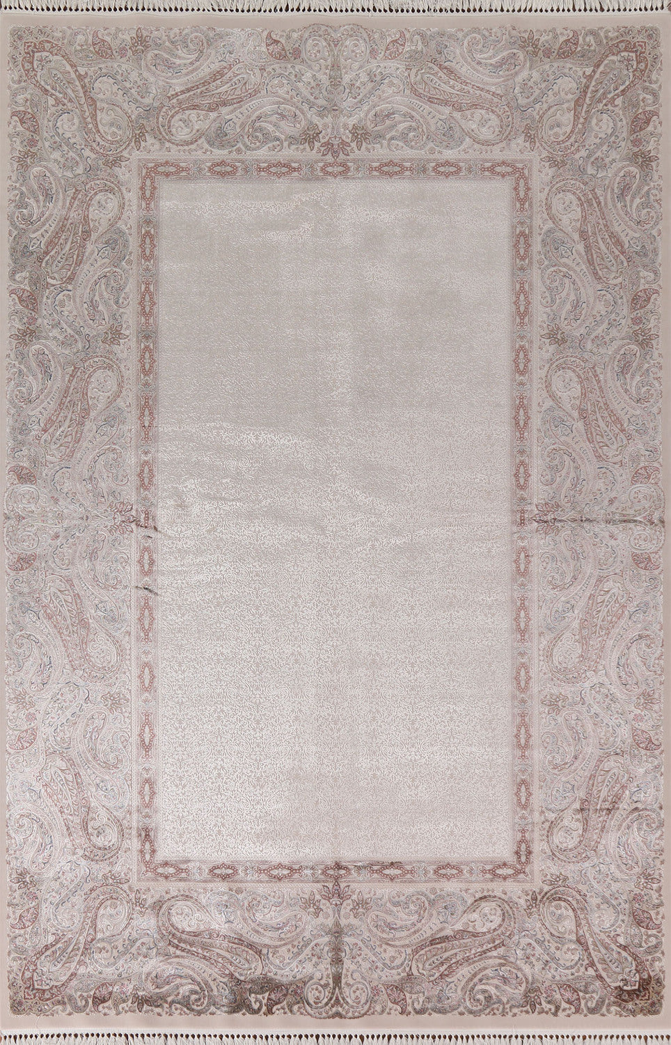 Paisley Carved Tabriz Living Room Area Rug 7x10