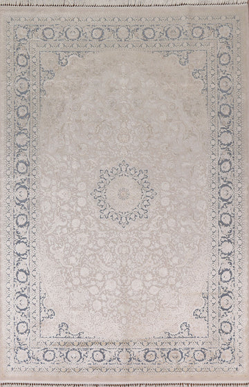 Carved Silk Tabriz Living Room Area Rug 7x10