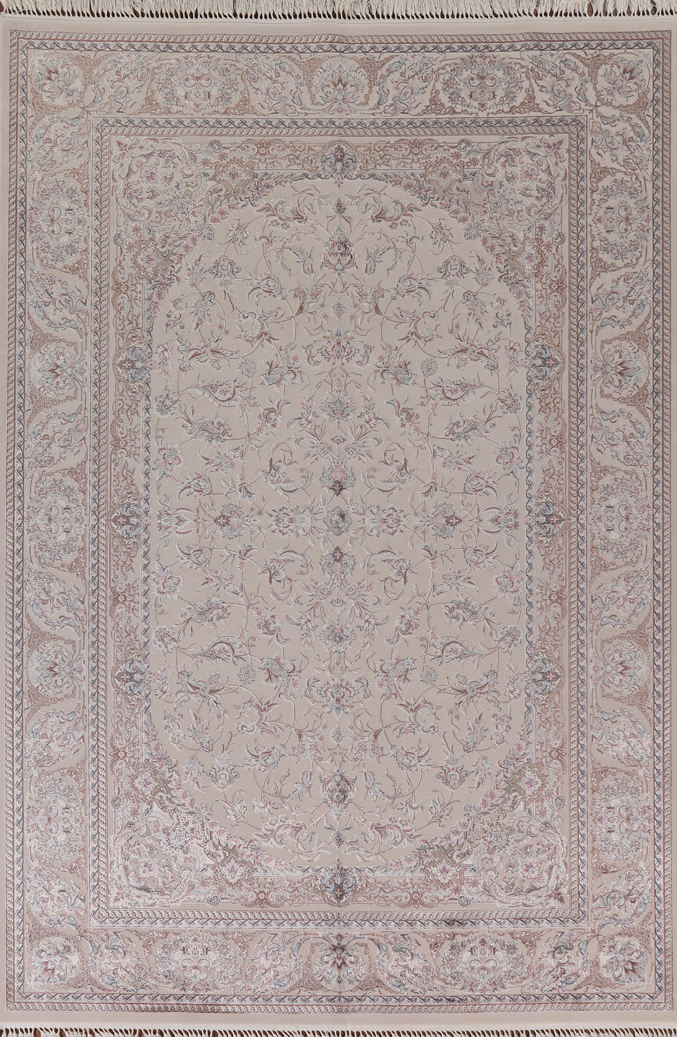 Carved Floral Tabriz Traditional Area Rug 7x10