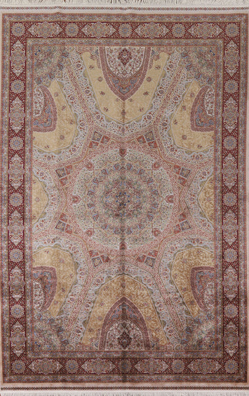 Traditional Qum Turkish Area Rug 7x10