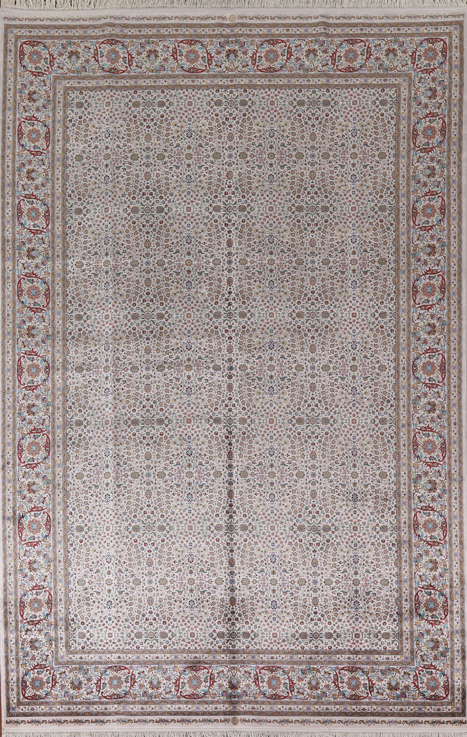 All-Over Floral Qum Traditional Area Rug 7x10