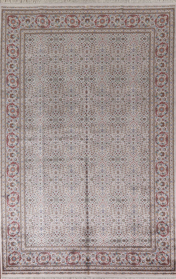 All-Over Floral Qum Traditional Area Rug 7x10