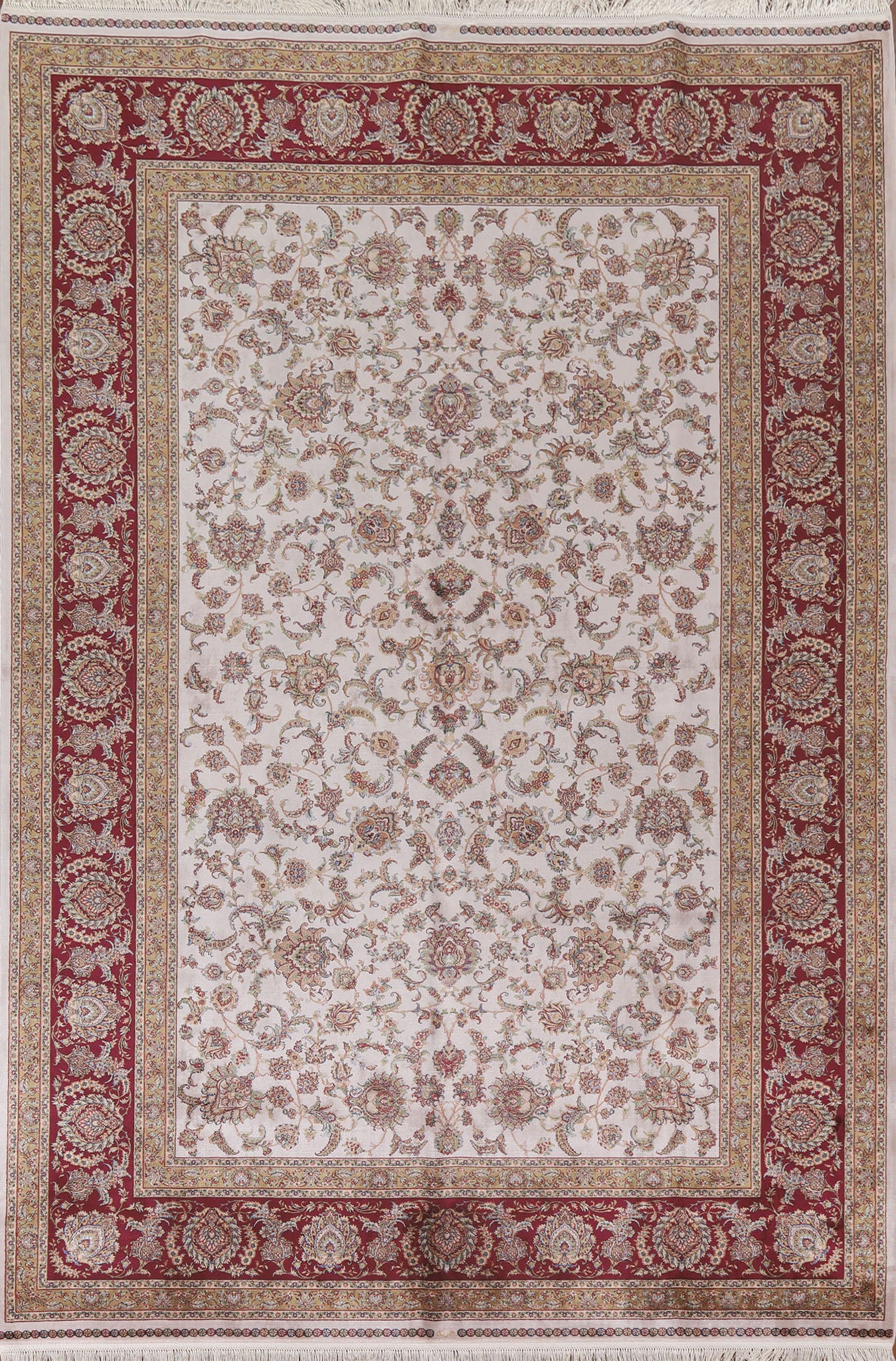 All-Over Floral Tabriz Traditional Area Rug 7x10