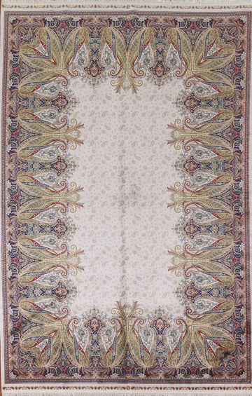 Traditional Qum Living Room Area Rug 6x10