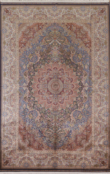 Floral Qum Traditional Area Rug 7x10