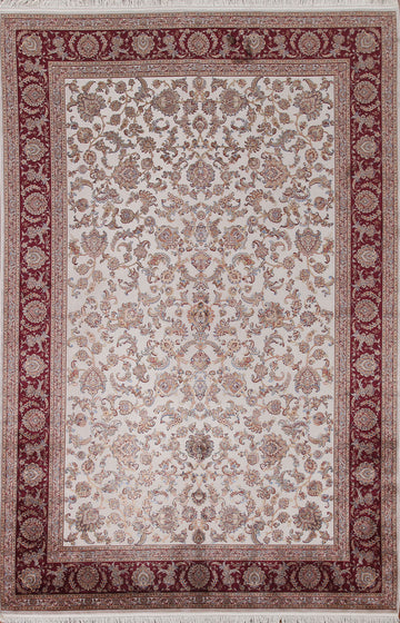 All-Over Floral Tabriz Traditional Area Rug 6x10